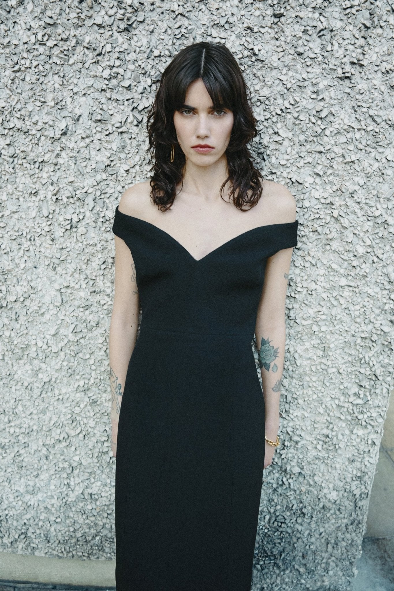 Black Dress Shoulderless - Arrita Studio
