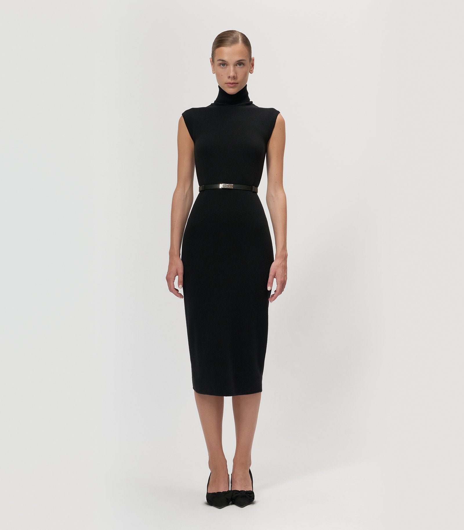 Black Turtleneck Dress - Arrita Studio