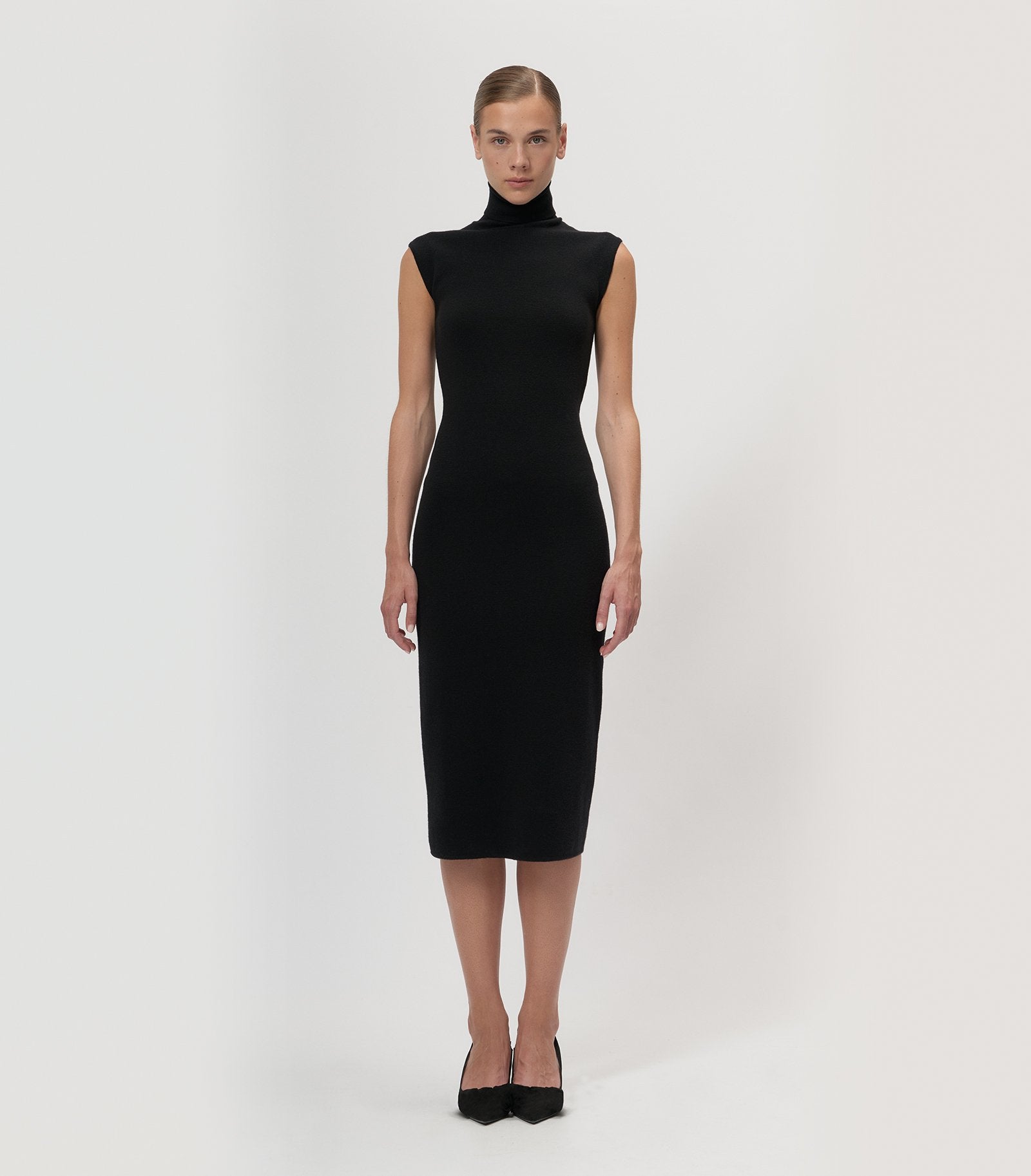 Black Turtleneck Dress - Arrita Studio