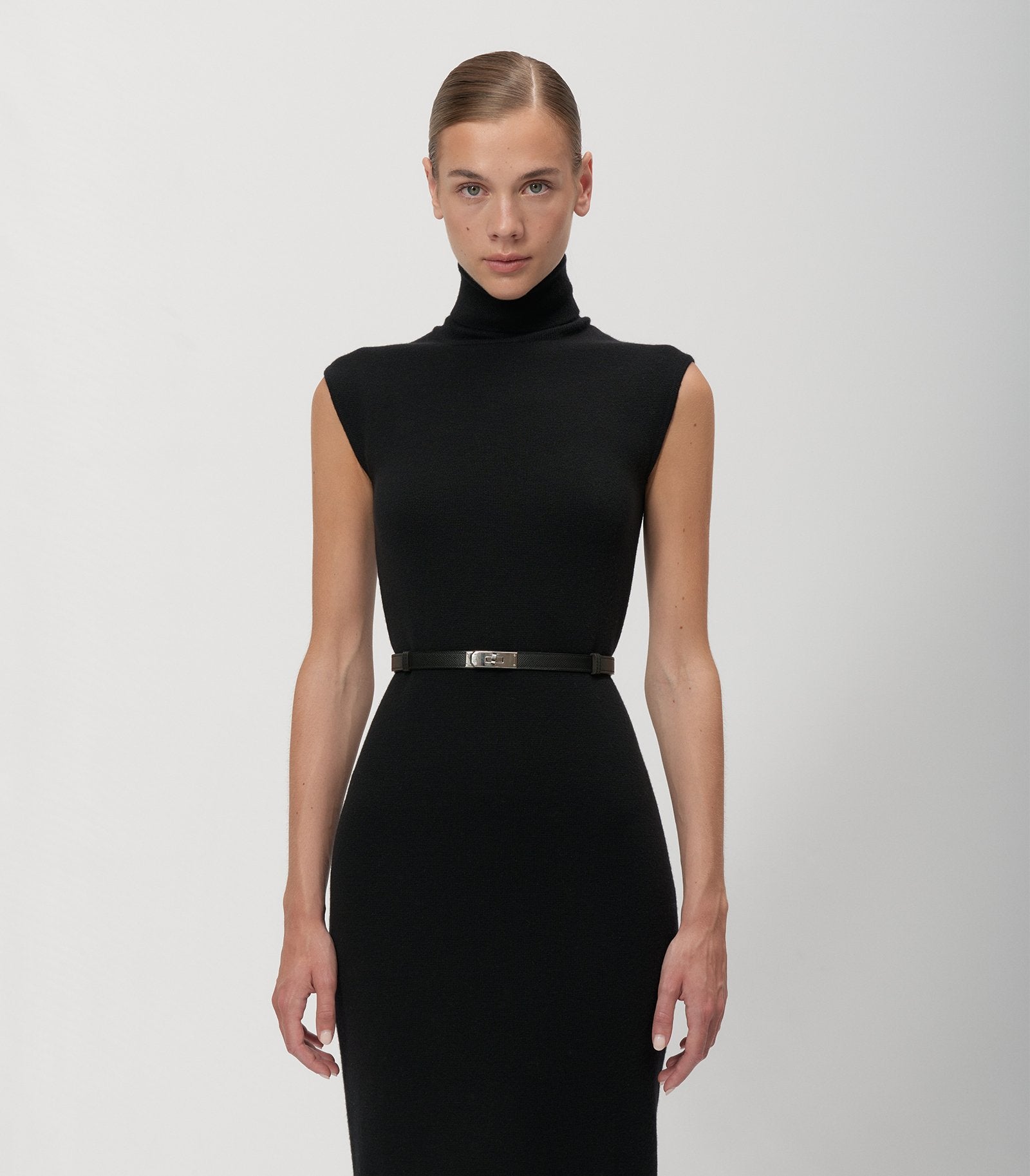 Black Turtleneck Dress - Arrita Studio