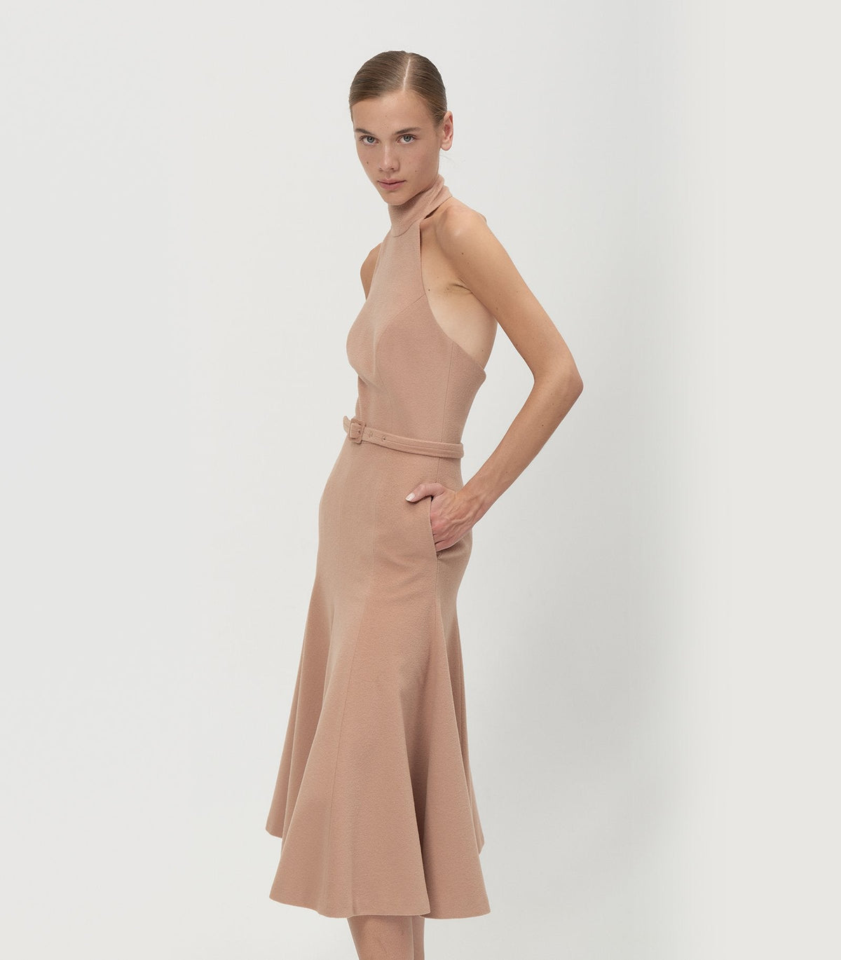 Sleeveless Turtleneck Dress